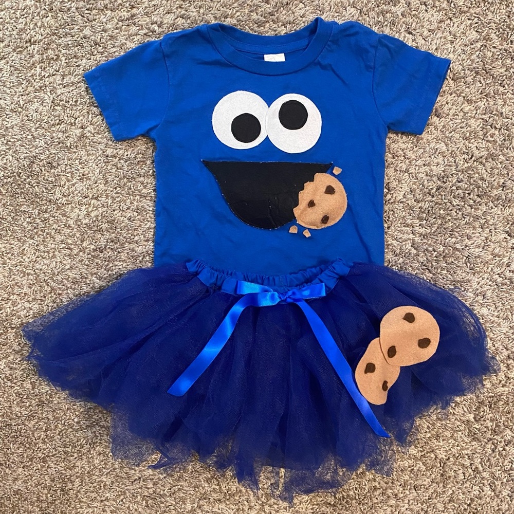 Cookie Monster Tutu Costume Size 2T